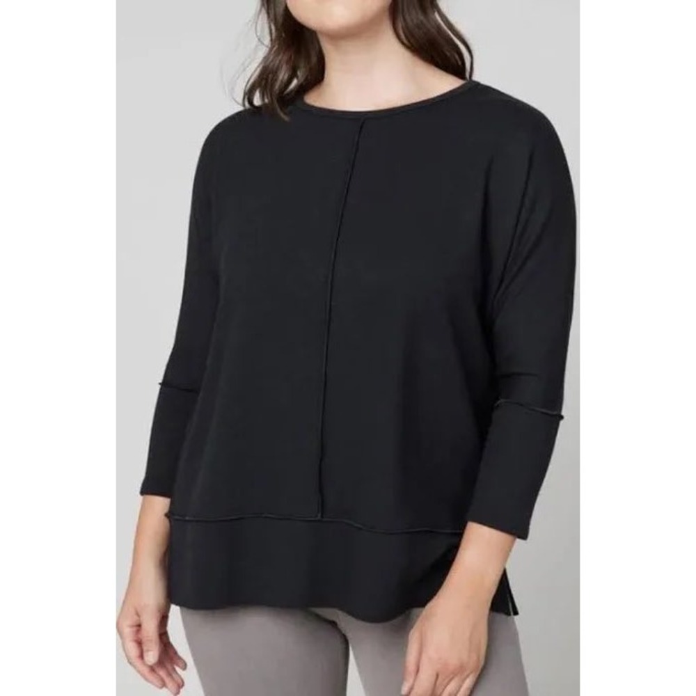 Spanx Perfect Length Dolman Sleeve Top in Black Size Medium Casual Essential